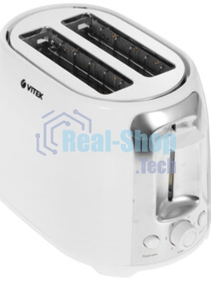 Тостер Vitek VT-1582 W белый, 750 Вт, 2 слота