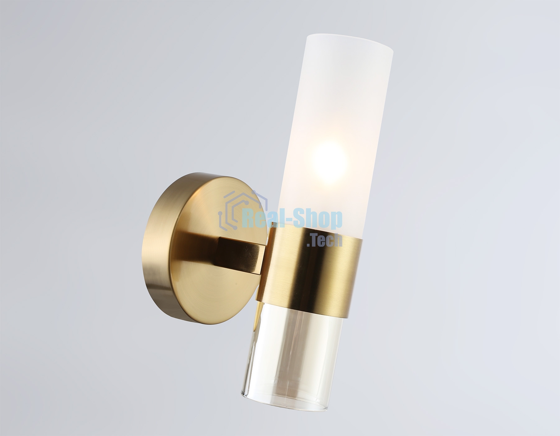 Настенный светильник Ambrella light LH55116 BS/FR/TI латунь/белый матовый/янтарь E14 max 40W 130*100*225