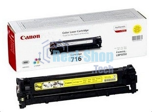 Картридж лазерный Canon Cartridge 716Y (1977B002) желтый (1500 стр.) для Canon LBP-5050/5050N