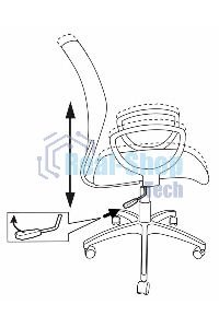 Кресло компьютерное Бюрократ Ch-599AXSN спинка сетка черный, сиденье черный TW-11