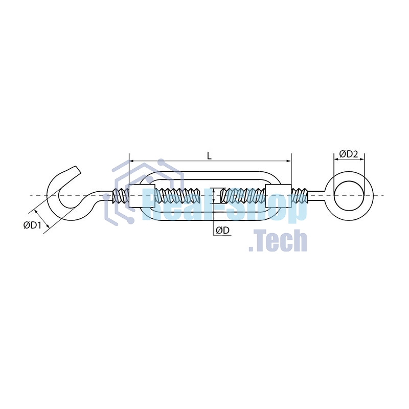 Талреп крюк-кольцо DIN 1480 М10