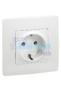 Розетка ETIKA 2К+З на винтах, белый ETIKA Розетка 2К+З на винтах, белый