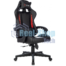 Кресло Zombie GAME TETRA черный/красный, экокожа, 120 кг, механизм качания