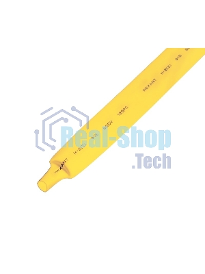 Трубка термоусаживаемая ТУТ 15,0/7,5мм, желтая, упаковка 50 шт. по 1м, PROconnect