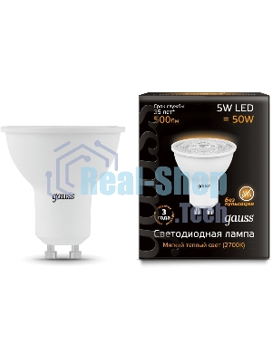 Лампа светодиодная Gauss 101506105 LED MR16 GU10 5W 3000K
