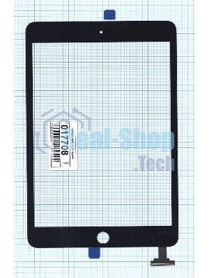 Сенсорное стекло (тачскрин) Ipad mini 3 (retina) no IC (A1599, A1600), черное