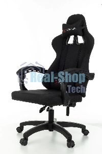 Кресло игровое Zombie Rudger черный с подголов. крестов. пластик