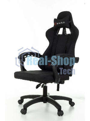 Кресло Zombie Rudger черный, экокожа, 120 кг, механизм качания