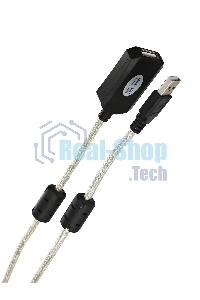 Кабель VCOM VUS7049-15M Кабель-адаптер USB2.0-repeater, удлинительный активный Am-->Af 15м