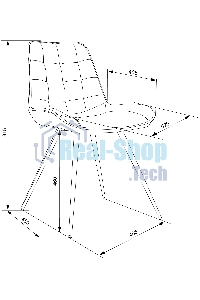 Стул для дома Бюрократ CH-K2_4 комплект 4 шт бежевый Holland 06 металл черный на ножках