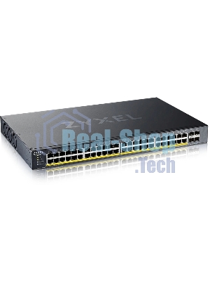 Коммутатор XGS1935-52HP, 52 Port Smart Managed PoE Switch, 48x Gigabit PoE and 4x 10G SFP+, hybrid mode, standalone or NebulaFlex Cloud, 375 Watt PoE