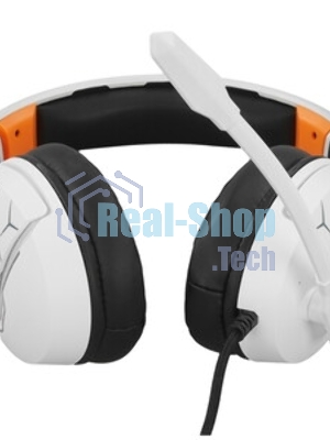 Гарнитура Oklick HS-L710G белый/чёрный, проводная, USB, подсветка