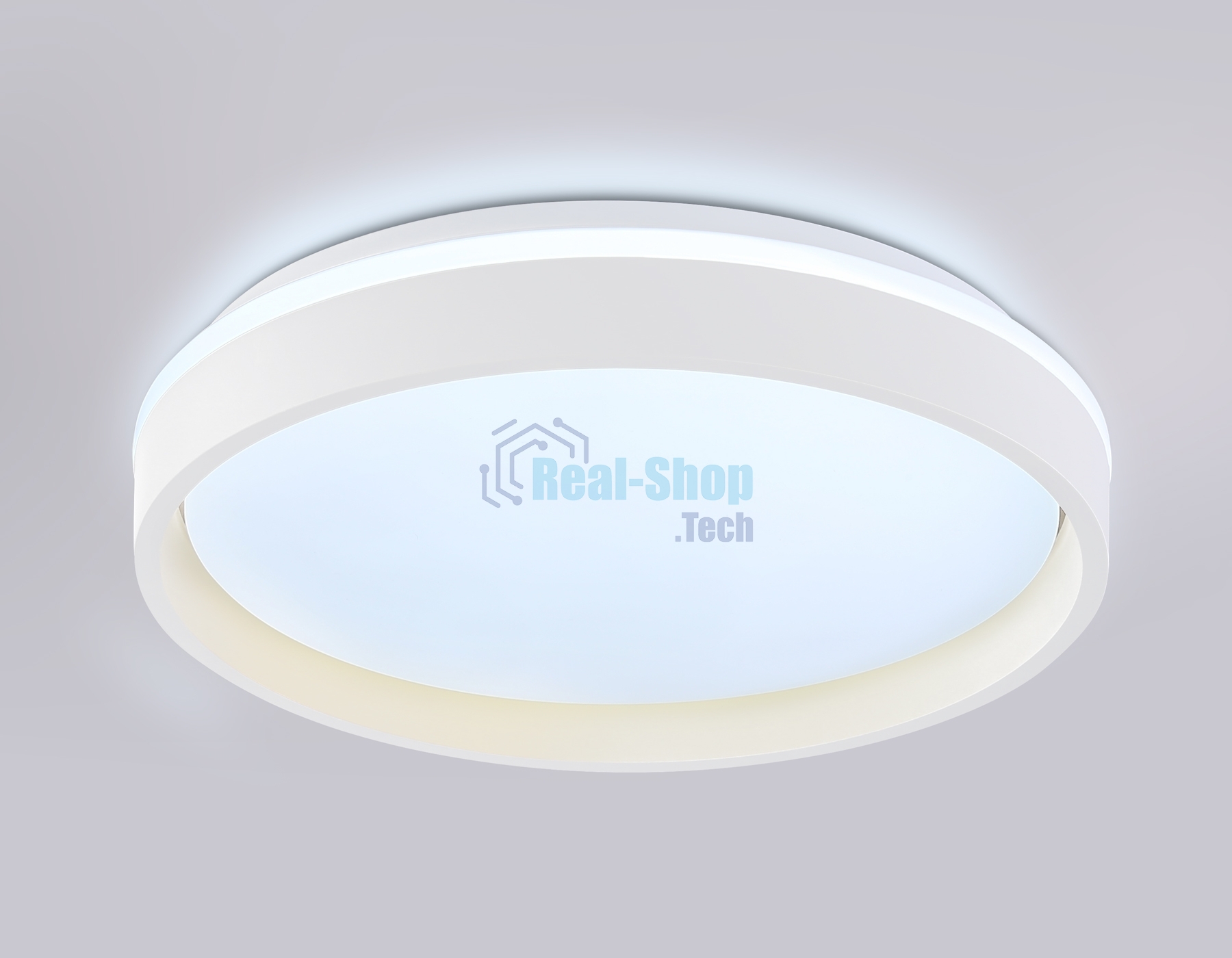 Светодиодный светильник RGB Ambrella light FZ601 WH/GD белый/золото IP20 46W 3000K-6500K+RGB D390*80 (ПДУ ИК)