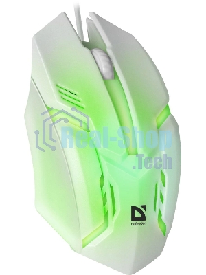 Мышь проводная Defender Cyber MB-560L белый, 1200 dpi, USB, кнопки - 3