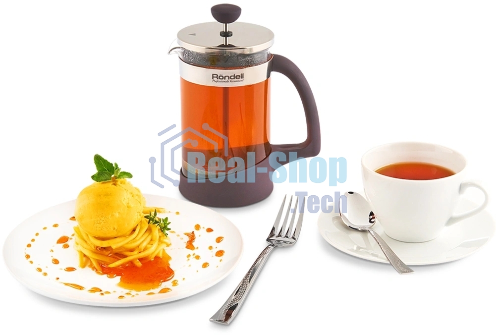 Френч-пресс Rondell Akzent RDS-938, 1 л, стальной