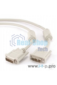 Кабель DVI-D single link Gembird, 3м, 19M/19M экран, феррит.кольца, пакет CC-DVI-10