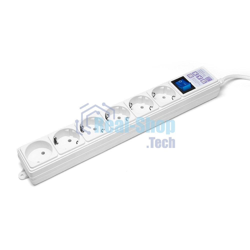 Сетевой фильтр Power Cube 1,9 м 6 розеток (белый) 16B/3,5 кВт