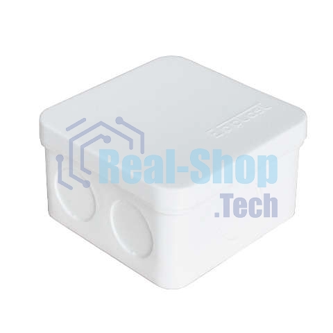 Коробка распределительная ОП 75х75х45 мм IP54 7 выходов без гермовводов крышка защелкивающаяся бел. Epplast 225331