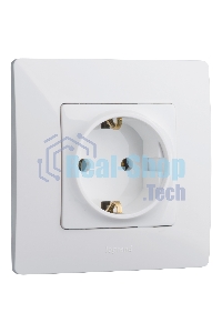 Розетка ETIKA 2К+З на винтах, белый ETIKA Розетка 2К+З на винтах, белый