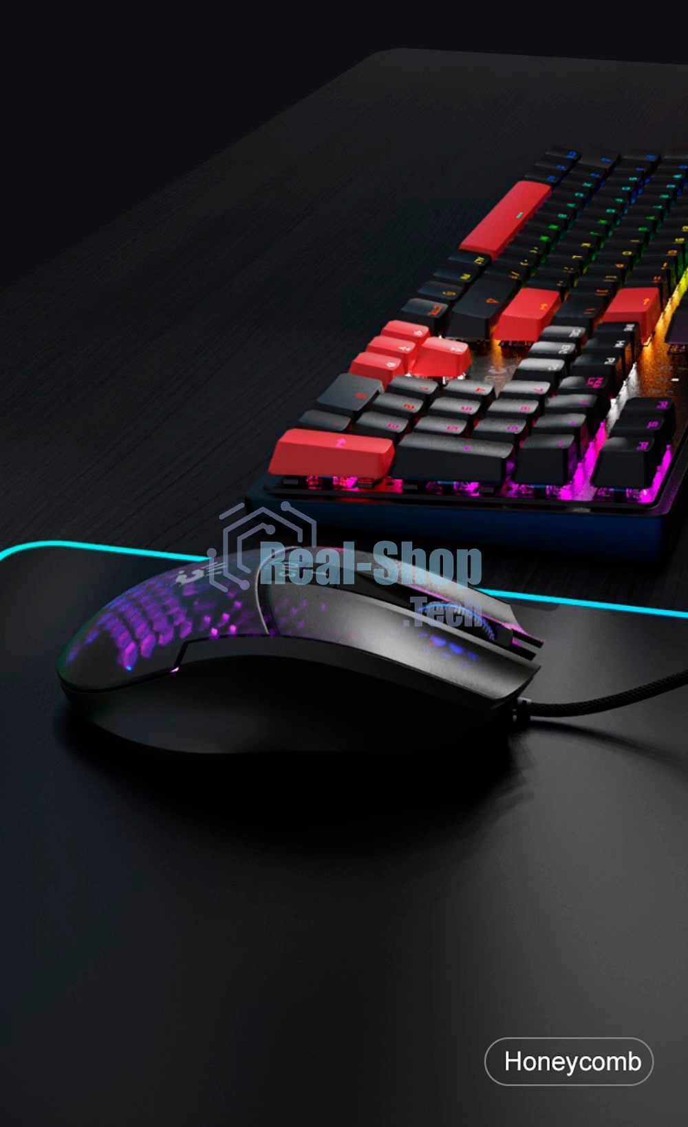 Мышь проводная A4Tech Bloody L65 Max черный/фиолетовый, 12000 dpi, USB, кнопки - 7