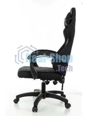 Кресло Zombie Rudger черный, экокожа, 120 кг, механизм качания