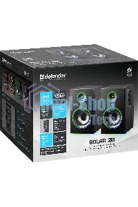 Акустическая система Defender SOLAR 20 черный 2.0