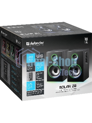 Акустическая система Defender SOLAR 20 черный 2.0