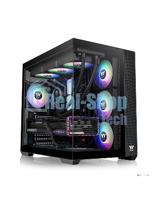 Компьютерный корпус Thermaltake View 380 TG ARGb черный без БП ATX 6x120мм 2x140мм 1x200мм 2xUSB3.0 audio bott PSU