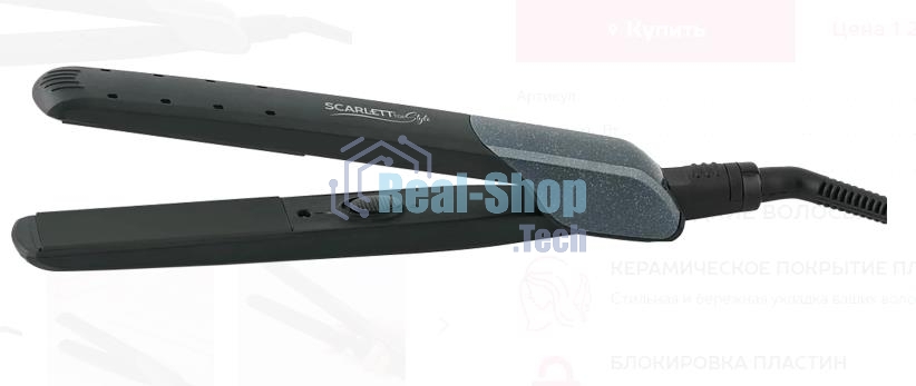 Щипцы Scarlett SC-HS60014 25Вт макс.темп.:190С покрытие:керамическое черный