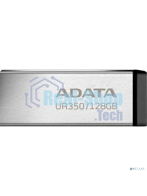 Флешка USB ADATA UR350 (UR350-128G-RSR/BK), 128Gb, USB 3.2, R/W 100/15, серебристый/черный