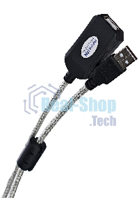 Кабель AM/AF USB2.0 10м AOpen удлинитель активный(с усилителем) USB2.0-repeater, ACU823-10M