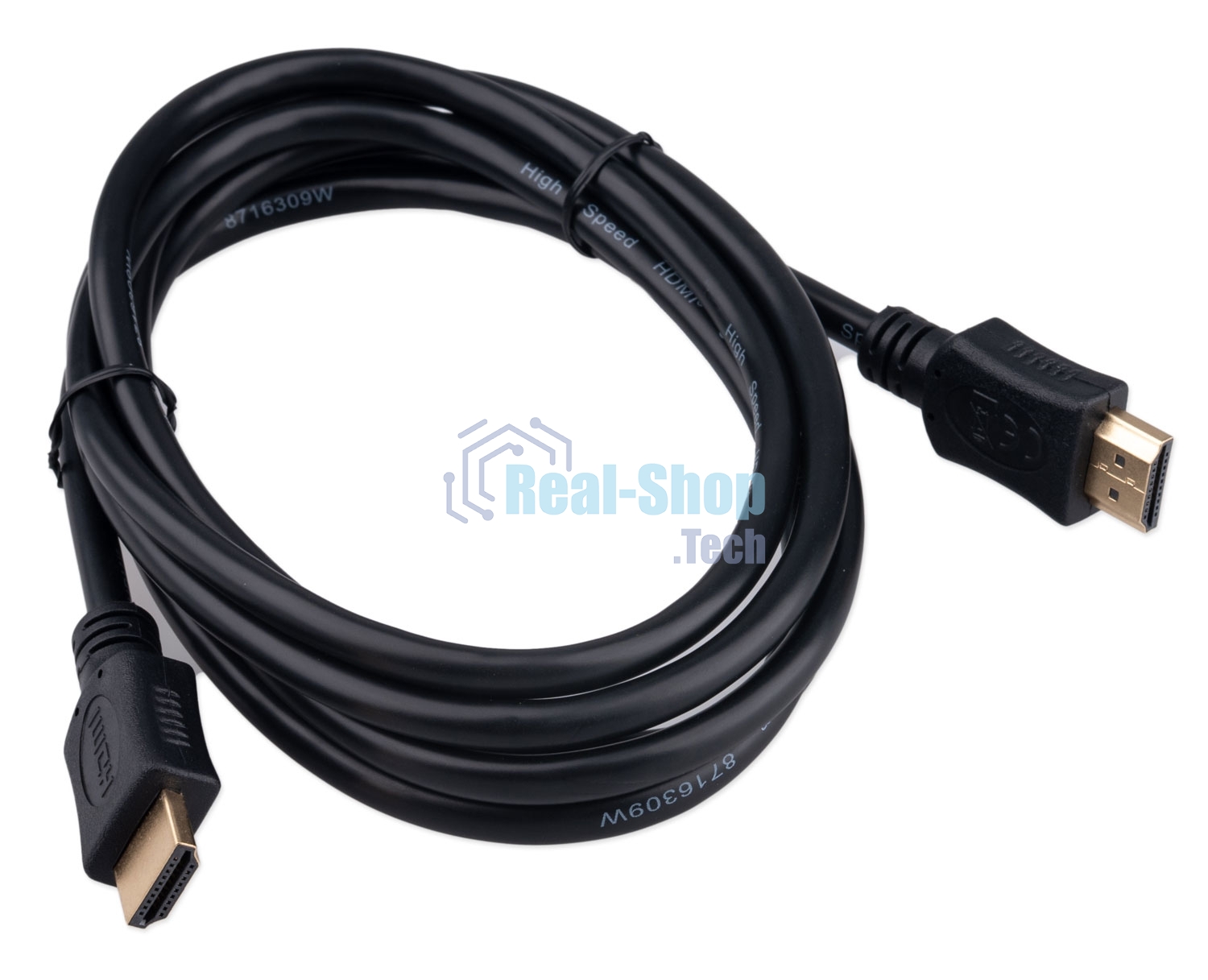 Кабель HDMI Cablexpert CC-HDMI4L-2M, 19M/19M, v2.0, Light, позол.контакты, экран, 2м, черный, пакет