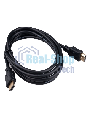 Кабель HDMI Cablexpert CC-HDMI4L-2M, 19M/19M, v2.0, Light, позол.контакты, экран, 2м, черный, пакет