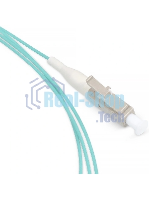 Пигтейл Cabeus, LC, OM3 50/125, 1,5м, бежевый хвостовик, бирюзовый