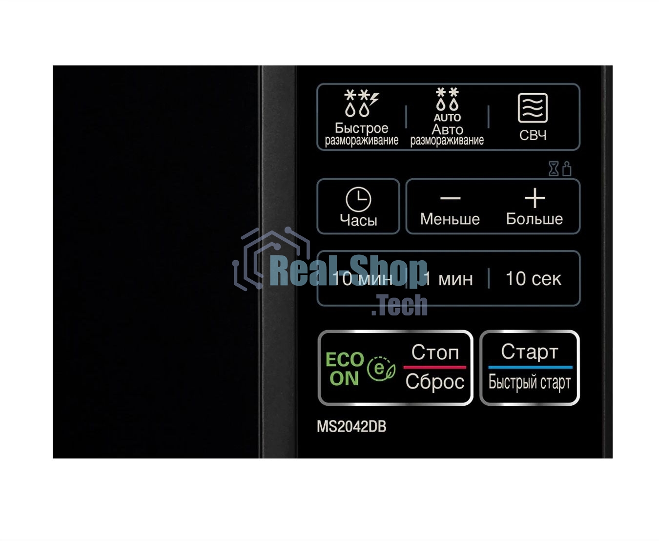 Микроволновая печь LG MS2042DB черный, 20 л, 700 Вт, переключатели - сенсор