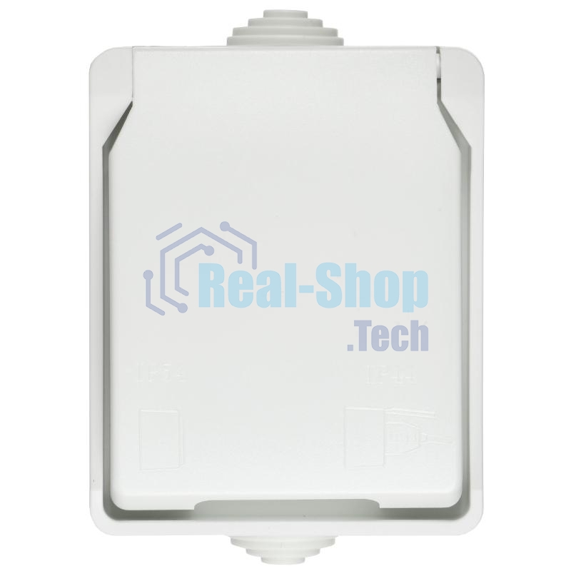 Розетка IEK ERS12-K01-16-54-DC ОП Форс РСб20-3-ФБ 16А IP54 с заземл. защ. шторки белый