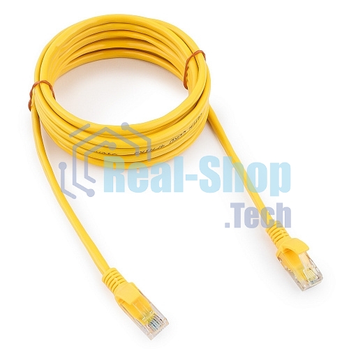 Патч-корд UTP Cablexpert cat.5e, 3м, литой, многожильный, желтый
