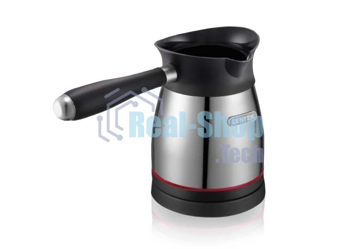 Электрическая турка Centek CT-1098 SS(металл) 0.5л, 1000Вт, нерж.сталь, съемная мягкая ручка