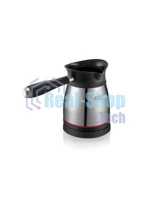 Электрическая турка Centek CT-1098 SS(металл) 0.5л, 1000Вт, нерж.сталь, съемная мягкая ручка