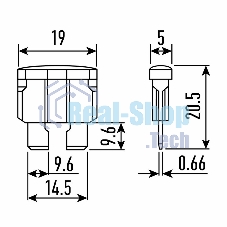 Предохранитель автомобильный Rexant 