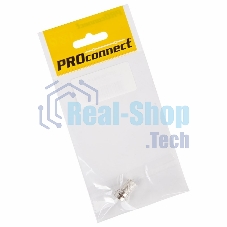 Разъем антенный на кабель PROconnect, штекер F для кабеля RG-6, (1шт.) (пакет)