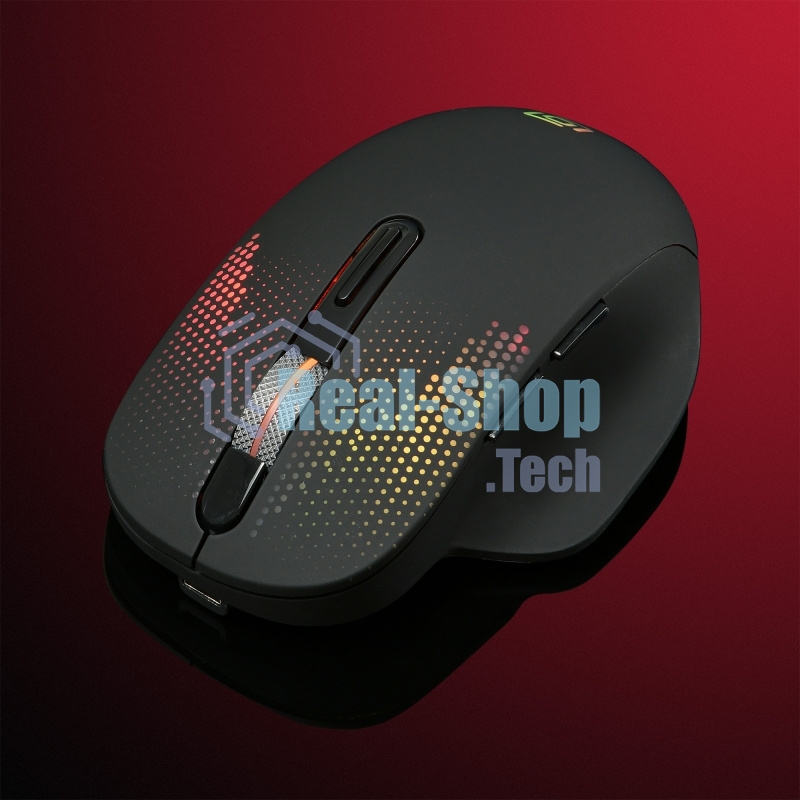 Мышь беспроводная Oklick 636LWC черный, 2400 dpi, радиоканал, USB/USB-C, кнопки - 6