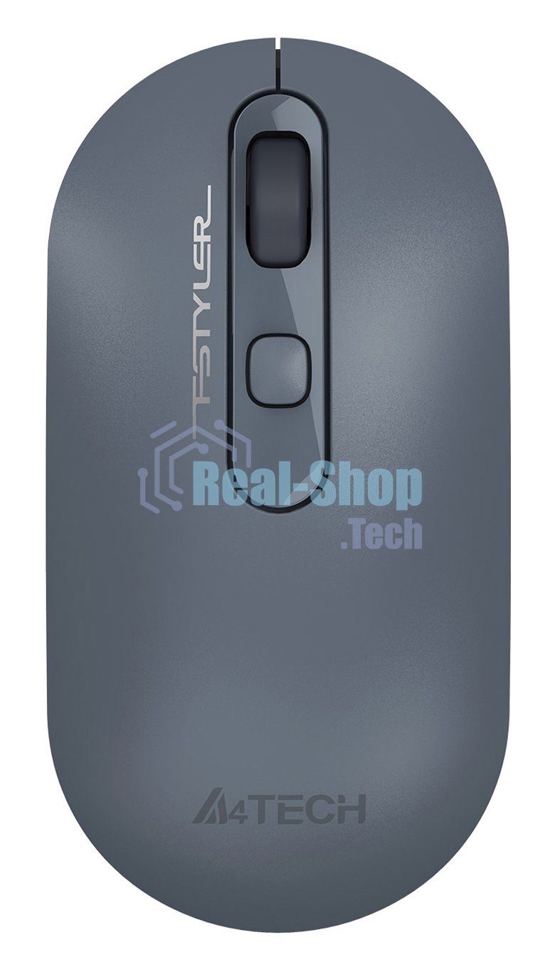 Мышь беспроводная A4Tech Fstyler FG20 пепельный/синий, 2000 dpi, радиоканал, USB, кнопки - 4