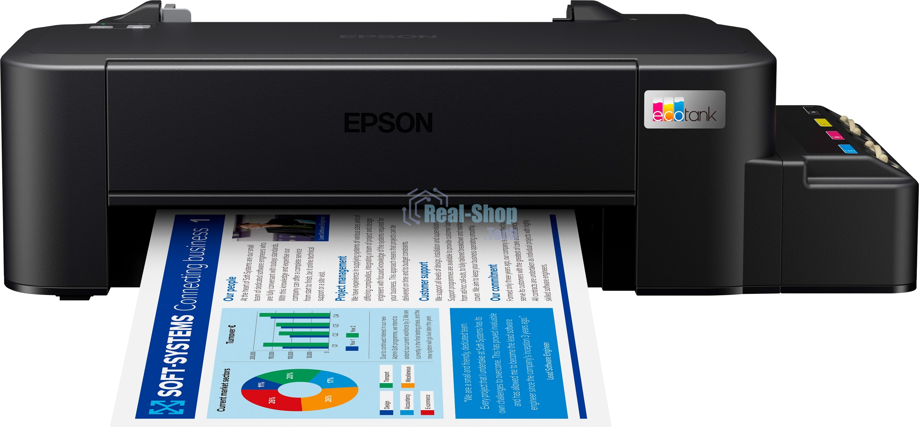 Принтер струйный Epson L121 (C11CD76414), A4, цветной, печ. до 9 стр/мин. (ч/б) до 4.8 стр/мин. (цвет), 720 x 720 dpi, USB
