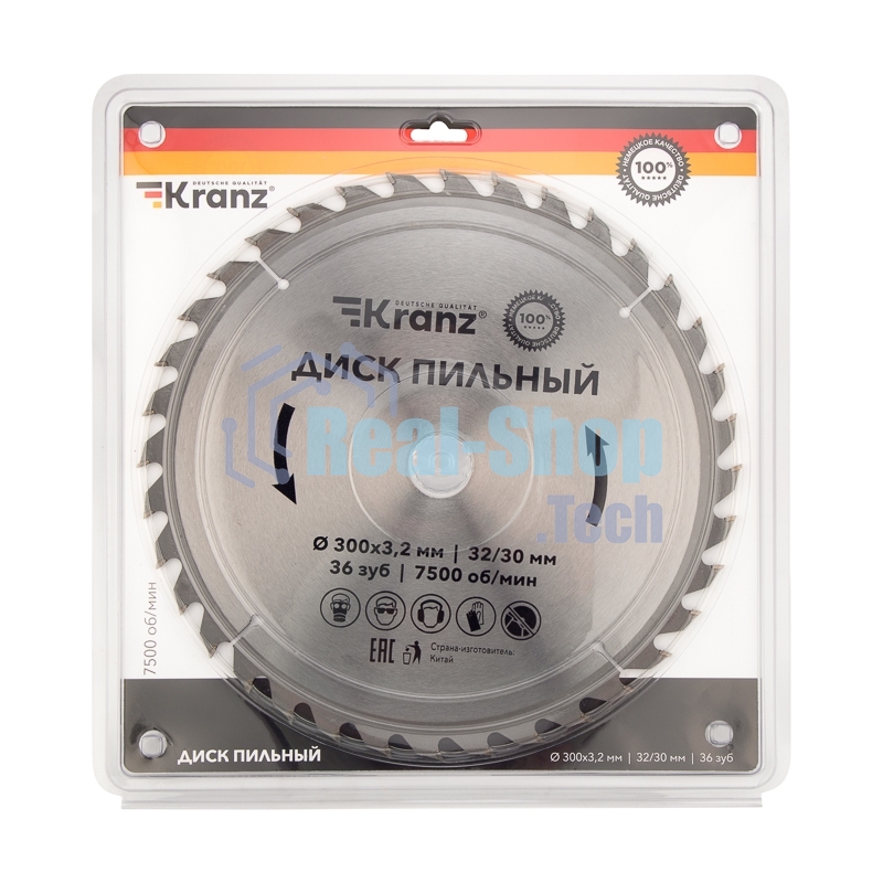 Диск пильный Kranz 300 мм х 36 зуб х 32/30 мм
