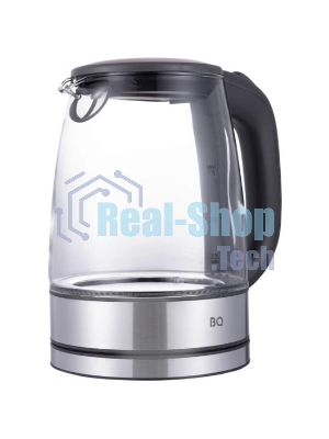 Чайник электрический BQ KT1834G черный/стальной, мощность 2200Вт, Максимальный объем 1.7л