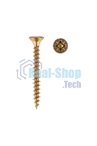 Саморез универсальный Kranz 3,5х30, желтый цинк, пакет (1000 шт/уп)