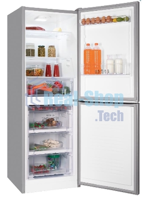 Холодильник Nordfrost NRB 161NF S серебристый двухкамерный 170/105л морозилка снизу, капельная система