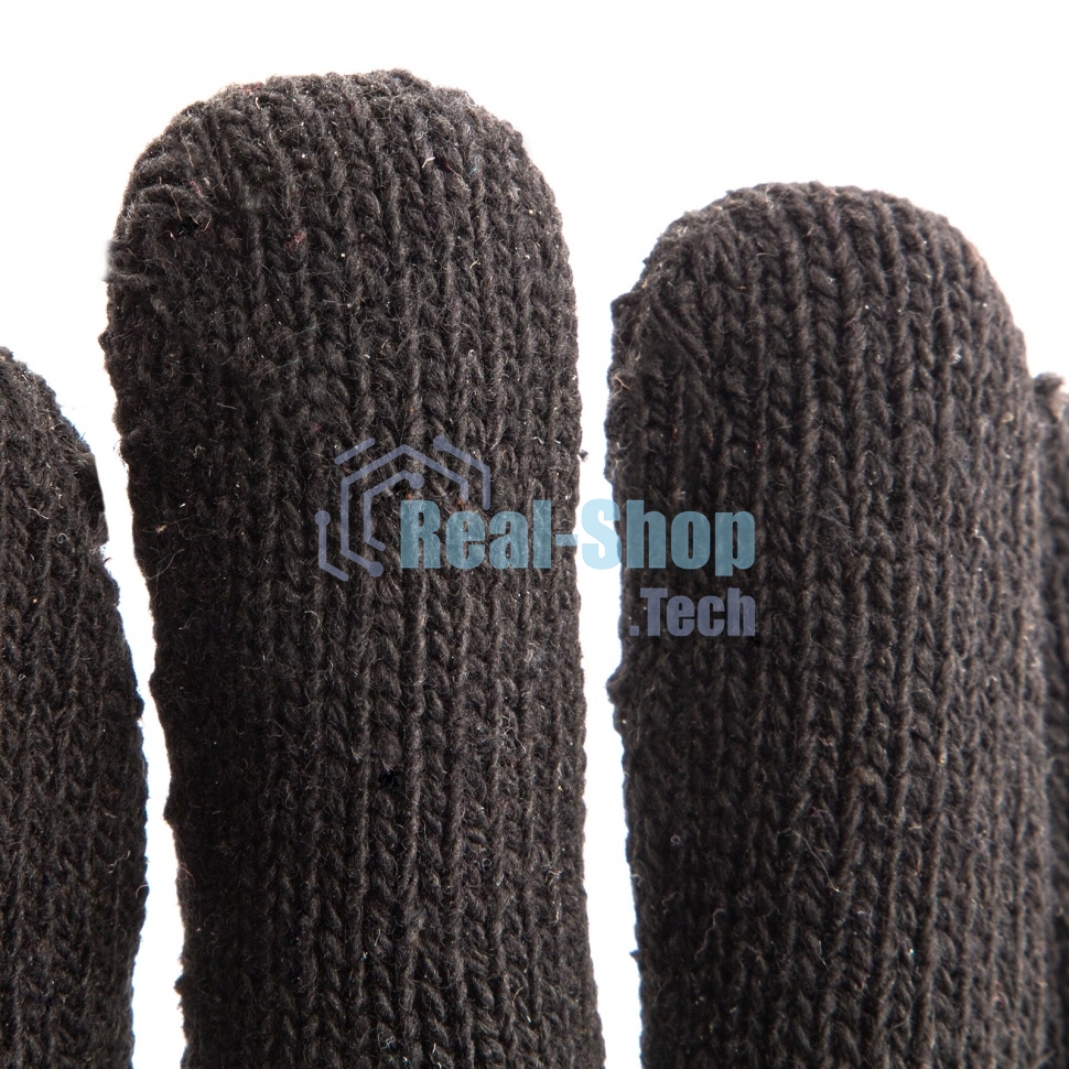 Перчатки трикотажные Сибртех хлопкоэфирные плюшевые, ПВХ 