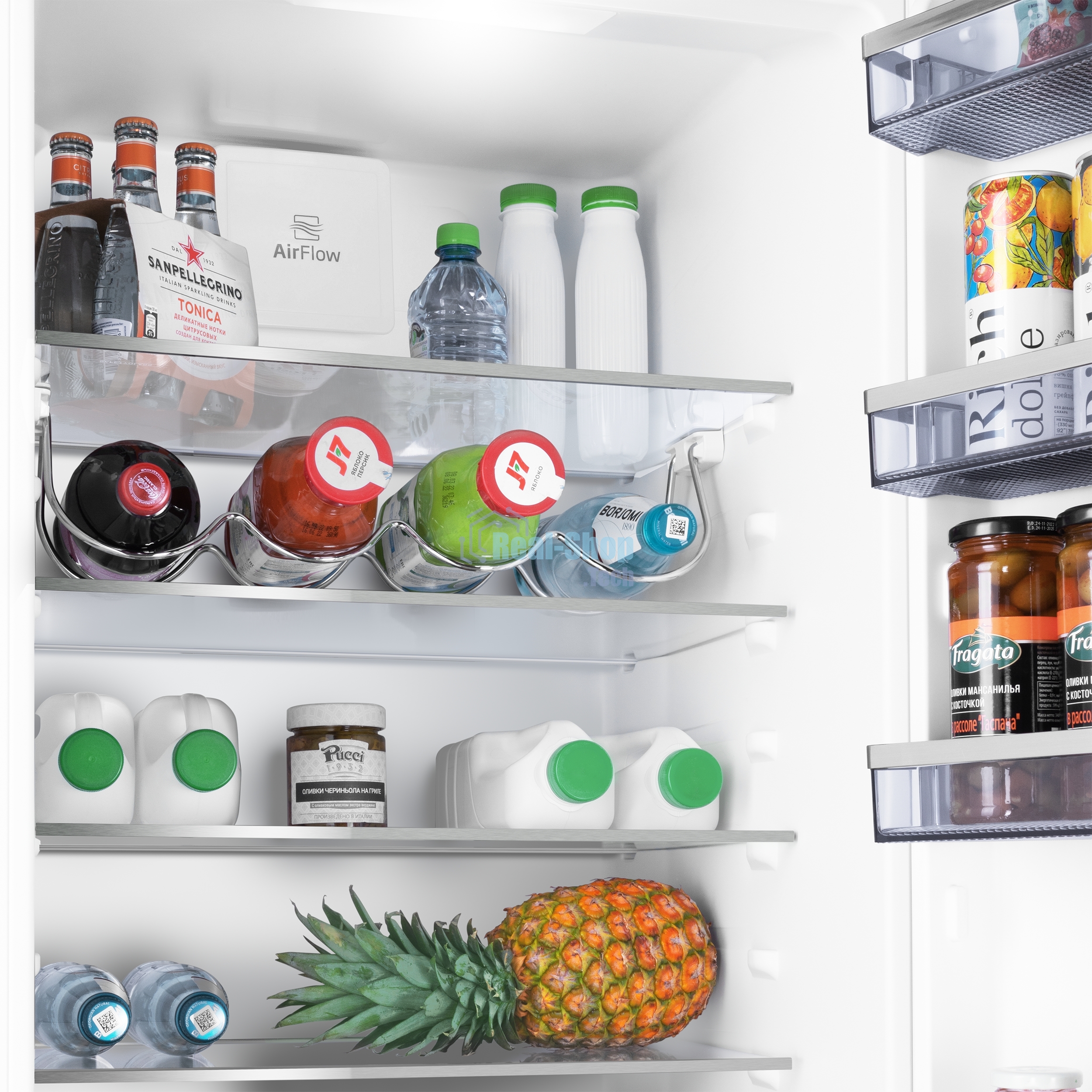 Встраиваемый холодильник Maunfeld MBF193SLFWGR Inverter белый двухкамерный 229/76 л морозилка снизу